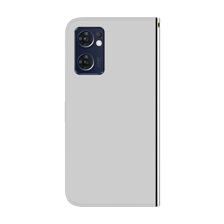 For OPPO Reno7 5G Taiwan Version / Find X5 Lite Imitated Mirror Surface Horizontal Flip Leather Phone Case