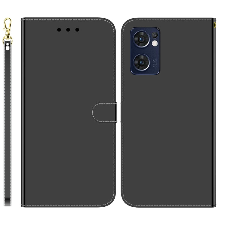 For OPPO Reno7 5G Taiwan Version / Find X5 Lite Imitated Mirror Surface Horizontal Flip Leather Phone Case