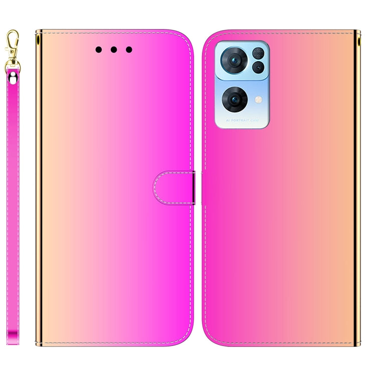 For OPPO Reno7 Pro 5G Imitated Mirror Surface Horizontal Flip Leather Phone Case