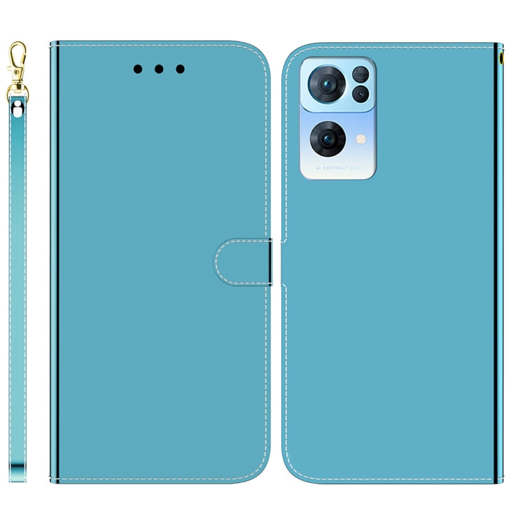 For OPPO Reno7 Pro 5G Imitated Mirror Surface Horizontal Flip Leather Phone Case