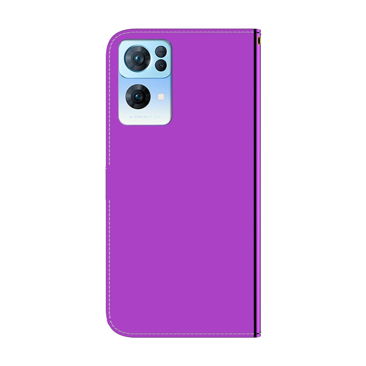 For OPPO Reno7 Pro 5G Imitated Mirror Surface Horizontal Flip Leather Phone Case