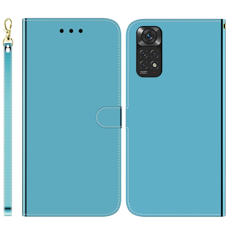 For Redmi Note 11 Overseas Version / Note 11S Imitated Mirror Surface Horizontal Flip Leather Phone Case