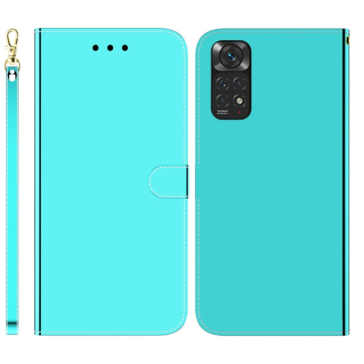 For Redmi Note 11 Overseas Version / Note 11S Imitated Mirror Surface Horizontal Flip Leather Phone Case