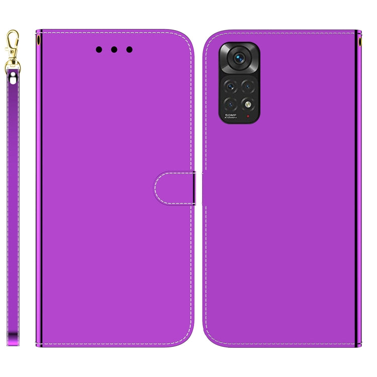 For Redmi Note 11 Overseas Version / Note 11S Imitated Mirror Surface Horizontal Flip Leather Phone Case