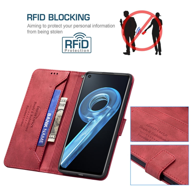 For OPPO A36 4G / A96 4G / A76 4G / K10 4G / Realme 9i Magnetic Clasp RFID Blocking Anti-Theft Leather Case