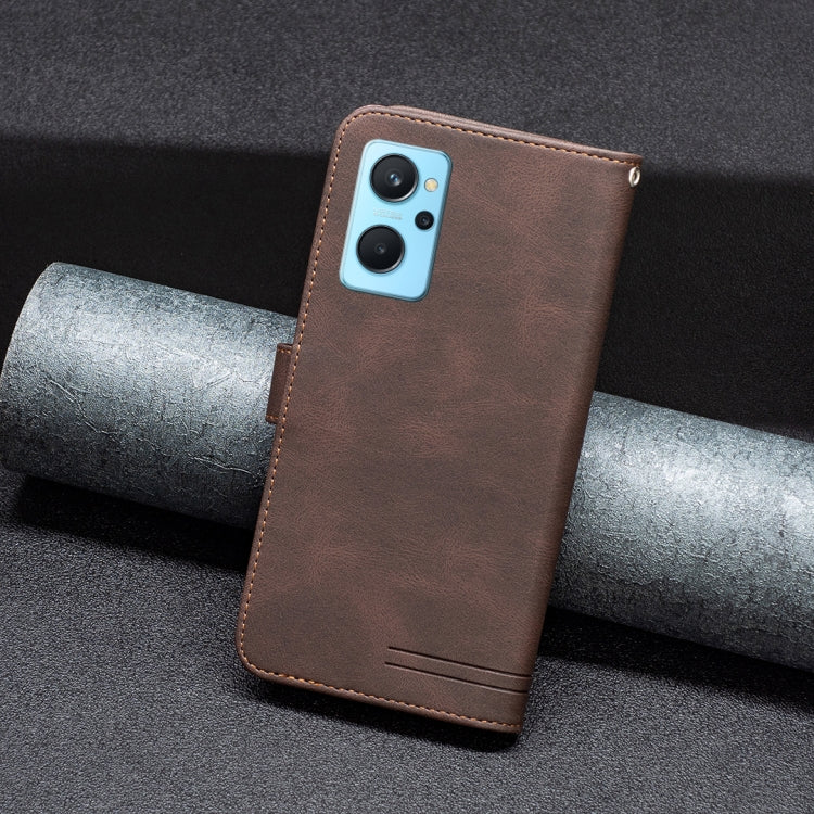 For OPPO A36 4G / A96 4G / A76 4G / K10 4G / Realme 9i Magnetic Clasp RFID Blocking Anti-Theft Leather Case