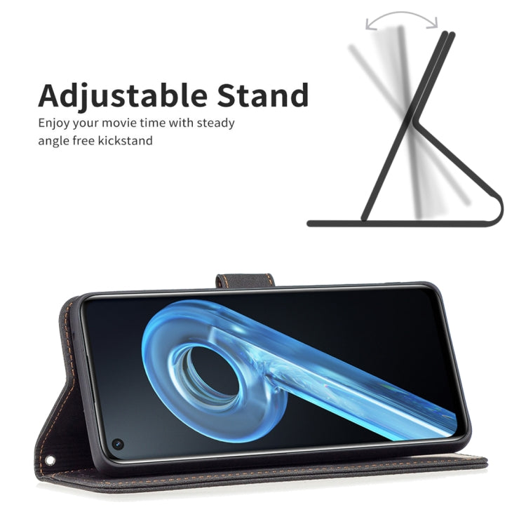 For OPPO A36 4G / A96 4G / A76 4G / K10 4G / Realme 9i Magnetic Clasp RFID Blocking Anti-Theft Leather Case