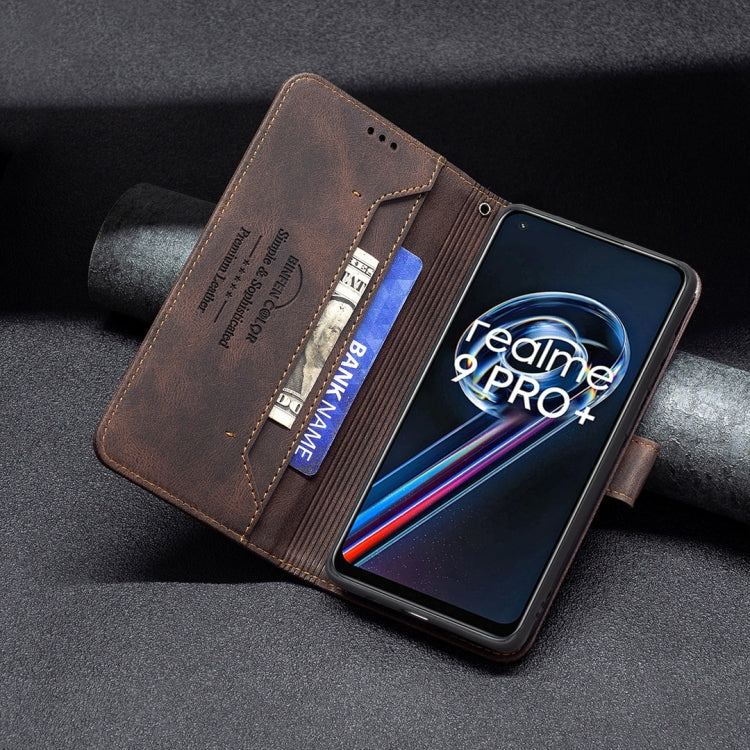 For OPPO Realme 9 Pro+ Magnetic Clasp RFID Blocking Anti-Theft Leather Case