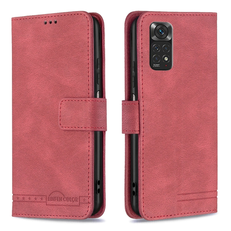 For Xiaomi Redmi Note 11 Magnetic Clasp RFID Blocking Anti-Theft Leather Case