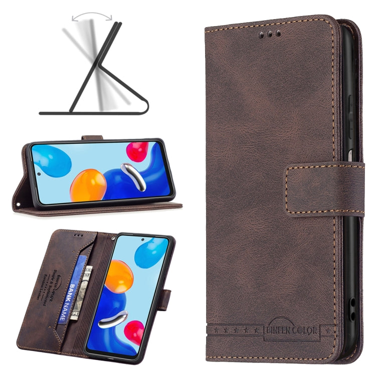 For Xiaomi Redmi Note 11 Magnetic Clasp RFID Blocking Anti-Theft Leather Case