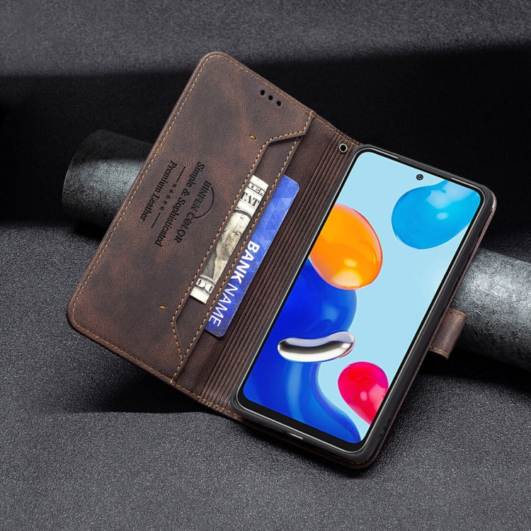 For Xiaomi Redmi Note 11 Magnetic Clasp RFID Blocking Anti-Theft Leather Case