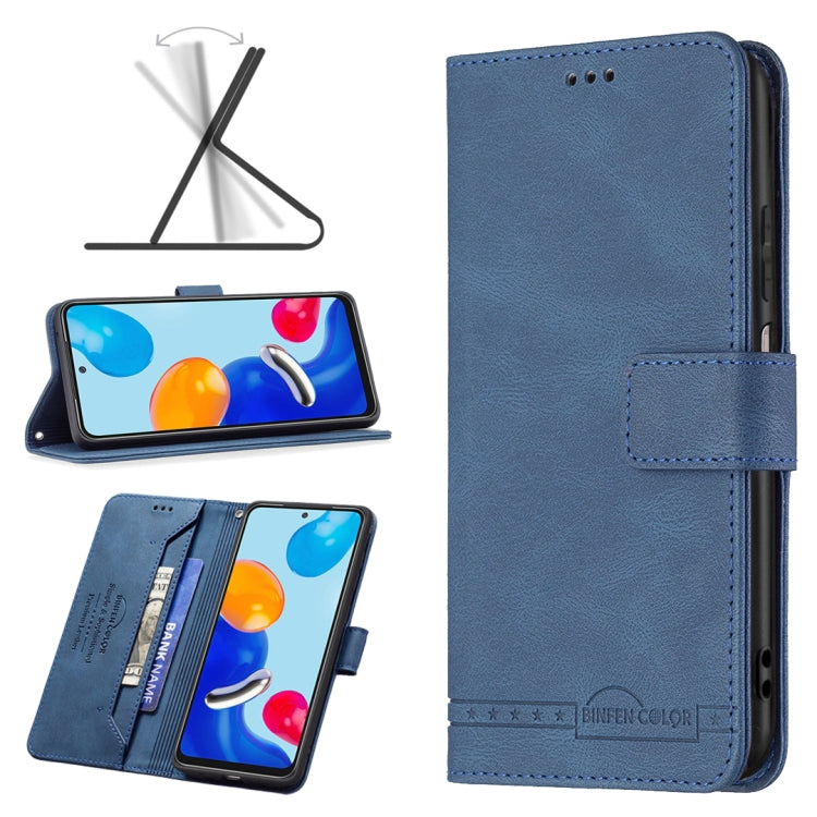 For Xiaomi Redmi Note 11 Magnetic Clasp RFID Blocking Anti-Theft Leather Case