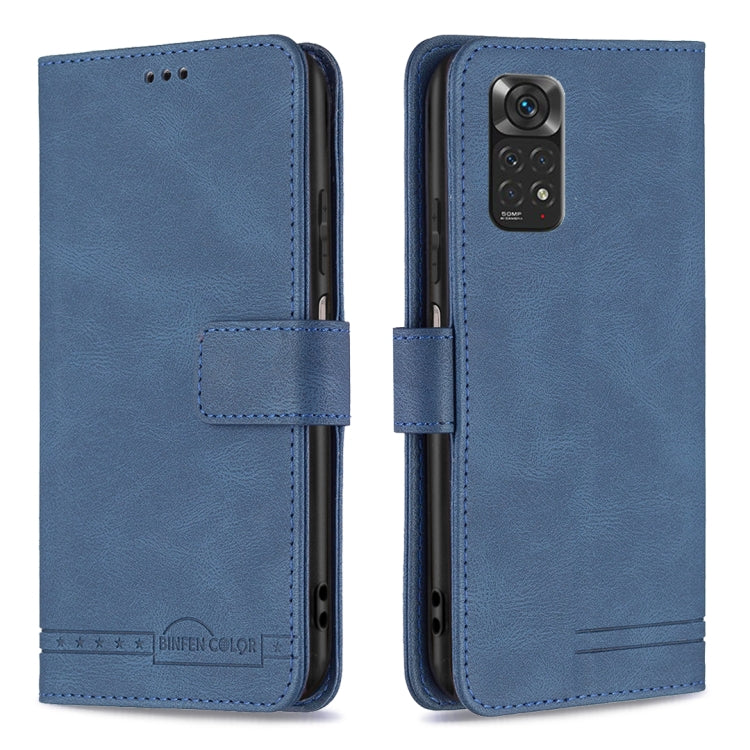 For Xiaomi Redmi Note 11 Magnetic Clasp RFID Blocking Anti-Theft Leather Case