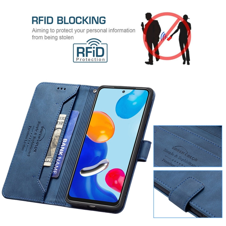 For Xiaomi Redmi Note 11 Magnetic Clasp RFID Blocking Anti-Theft Leather Case