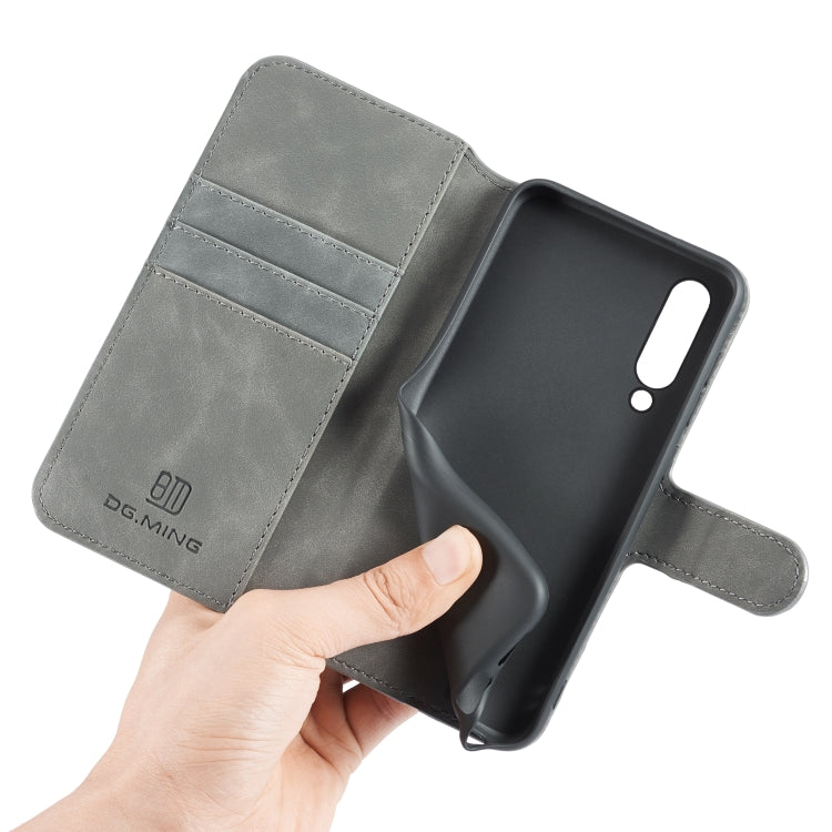 For Xiaomi 9 Pro DG.MING Retro Oil Side Horizontal Flip Case with Holder & Card Slots & Wallet