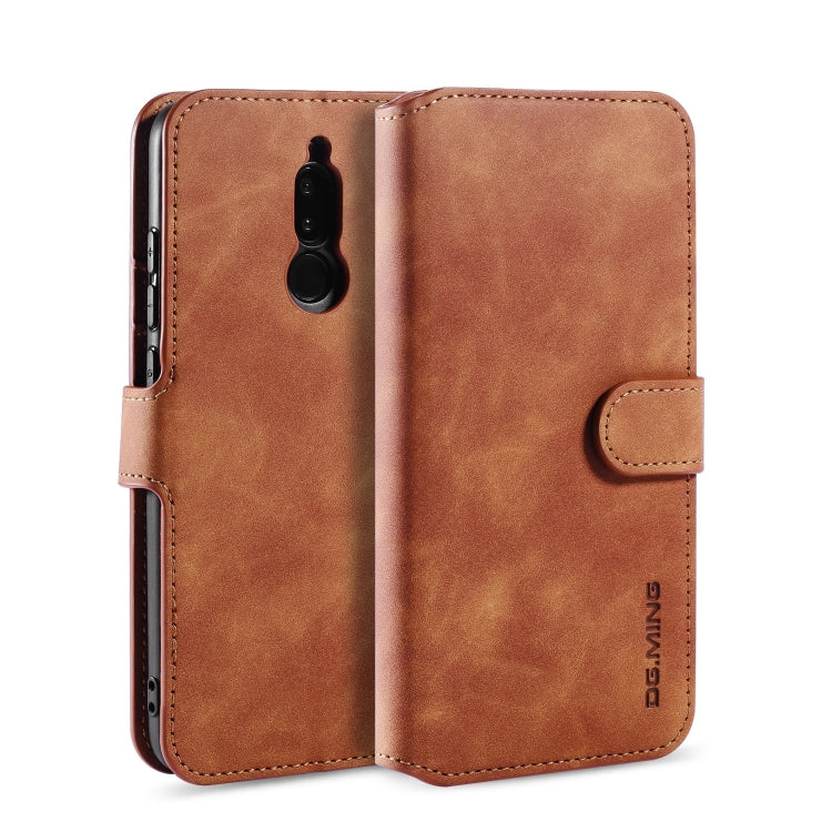 For Xiaomi Redmi 8 DG.MING Retro Oil Side Horizontal Flip Case with Holder & Card Slots & Wallet