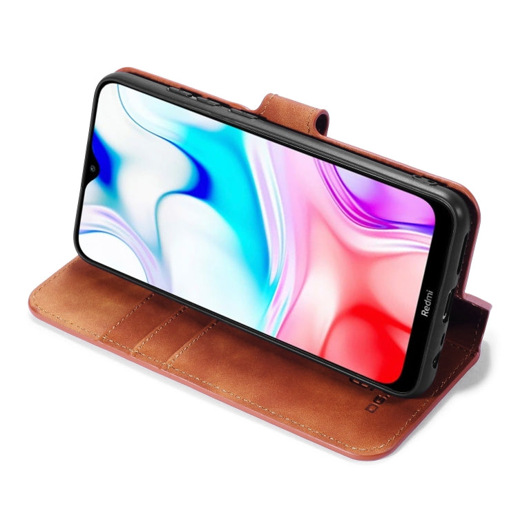 For Xiaomi Redmi 8 DG.MING Retro Oil Side Horizontal Flip Case with Holder & Card Slots & Wallet