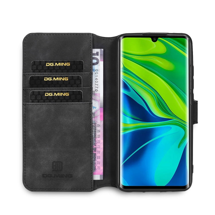 For Xiaomi Mi CC9 Pro DG.MING Retro Oil Side Horizontal Flip Case with Holder & Card Slots & Wallet