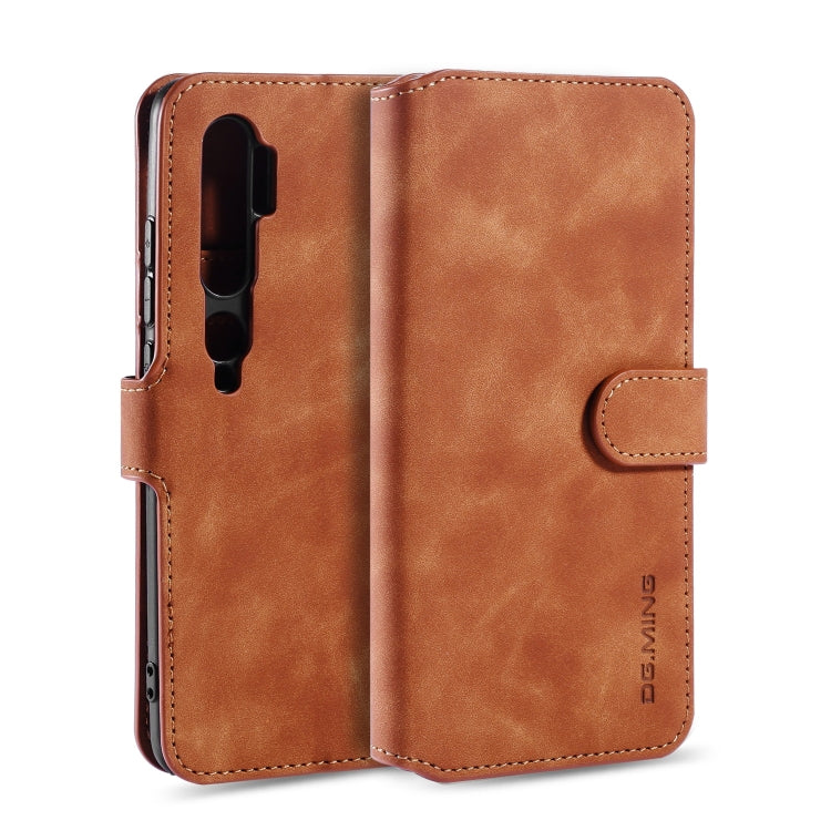 For Xiaomi Mi CC9 Pro DG.MING Retro Oil Side Horizontal Flip Case with Holder & Card Slots & Wallet