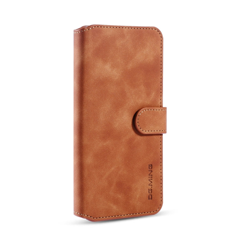 For Xiaomi Mi CC9 Pro DG.MING Retro Oil Side Horizontal Flip Case with Holder & Card Slots & Wallet