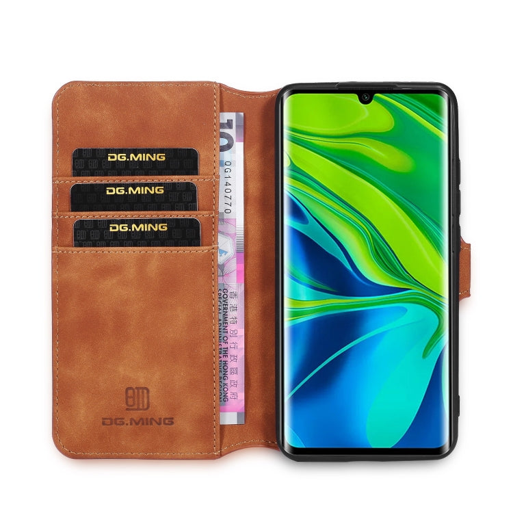 For Xiaomi Mi CC9 Pro DG.MING Retro Oil Side Horizontal Flip Case with Holder & Card Slots & Wallet