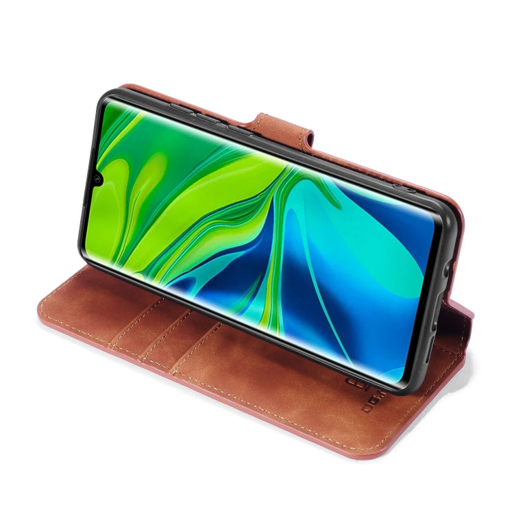 For Xiaomi Mi CC9 Pro DG.MING Retro Oil Side Horizontal Flip Case with Holder & Card Slots & Wallet