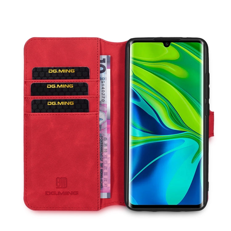 For Xiaomi Mi CC9 Pro DG.MING Retro Oil Side Horizontal Flip Case with Holder & Card Slots & Wallet