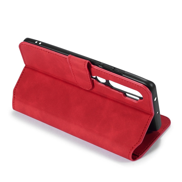 For Xiaomi Mi CC9 Pro DG.MING Retro Oil Side Horizontal Flip Case with Holder & Card Slots & Wallet