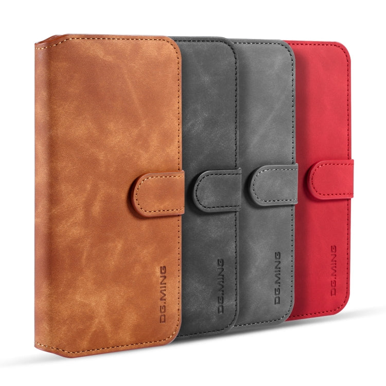 For Xiaomi Redmi Note 8T DG.MING Retro Oil Side Horizontal Flip Case with Holder & Card Slots & Wallet