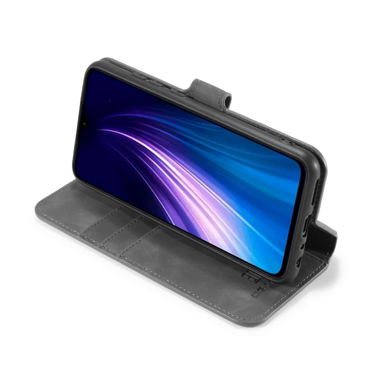 For Xiaomi Redmi Note 8T DG.MING Retro Oil Side Horizontal Flip Case with Holder & Card Slots & Wallet