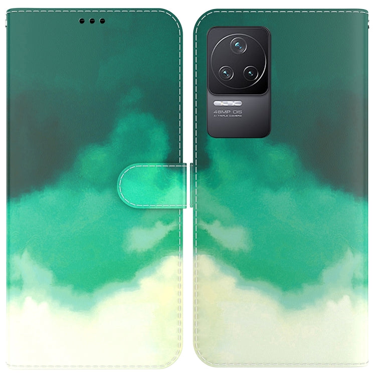 For Xiaomi Redmi K50 / K50 Pro Watercolor Pattern Horizontal Flip Leather Phone Case
