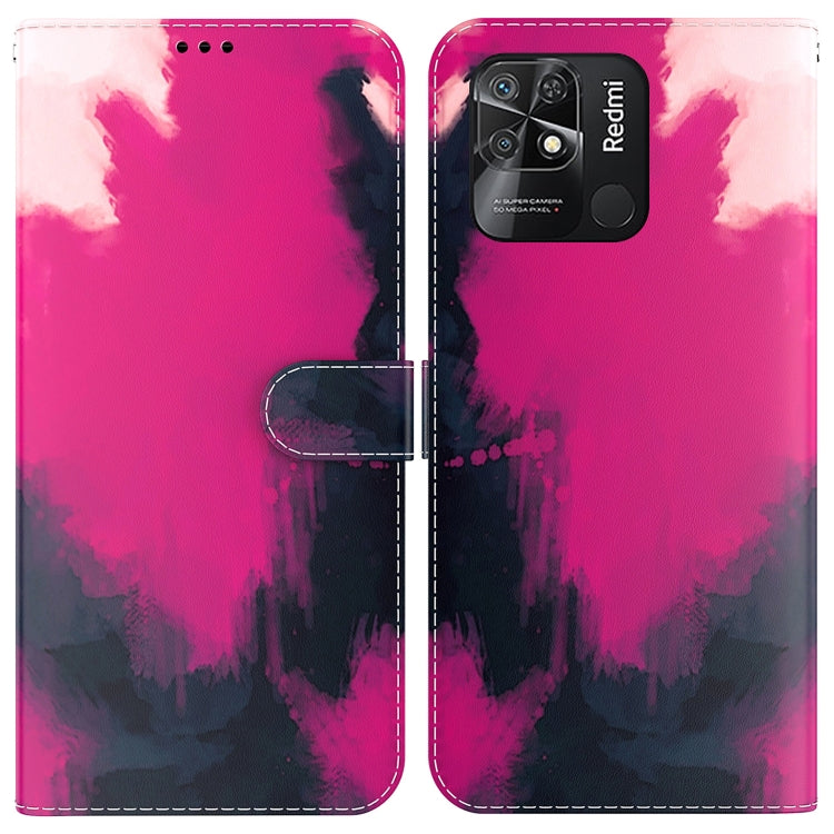 For Xiaomi Redmi 10C Watercolor Pattern Horizontal Flip Leather Phone Case