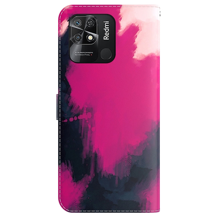 For Xiaomi Redmi 10C Watercolor Pattern Horizontal Flip Leather Phone Case