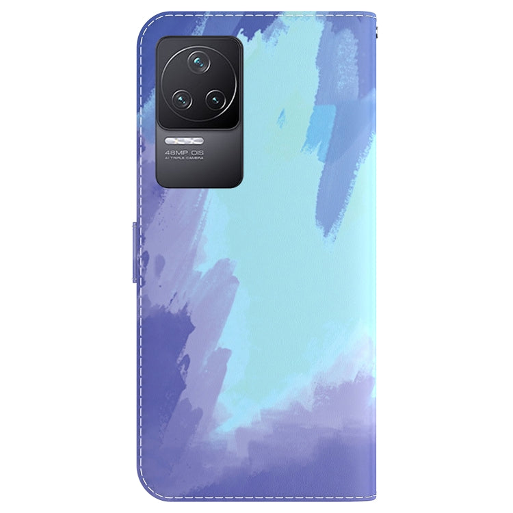 For Xiaomi Redmi K40S Watercolor Pattern Horizontal Flip Leather Phone Case