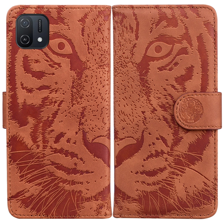 For OPPO A16K Tiger Embossing Pattern Horizontal Flip Leather Phone Case