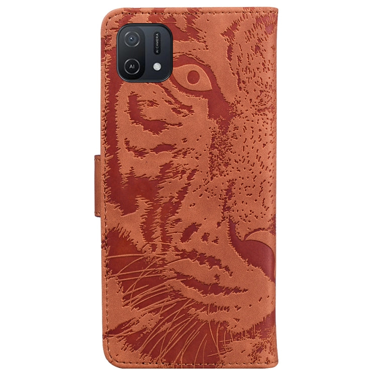 For OPPO A16K Tiger Embossing Pattern Horizontal Flip Leather Phone Case