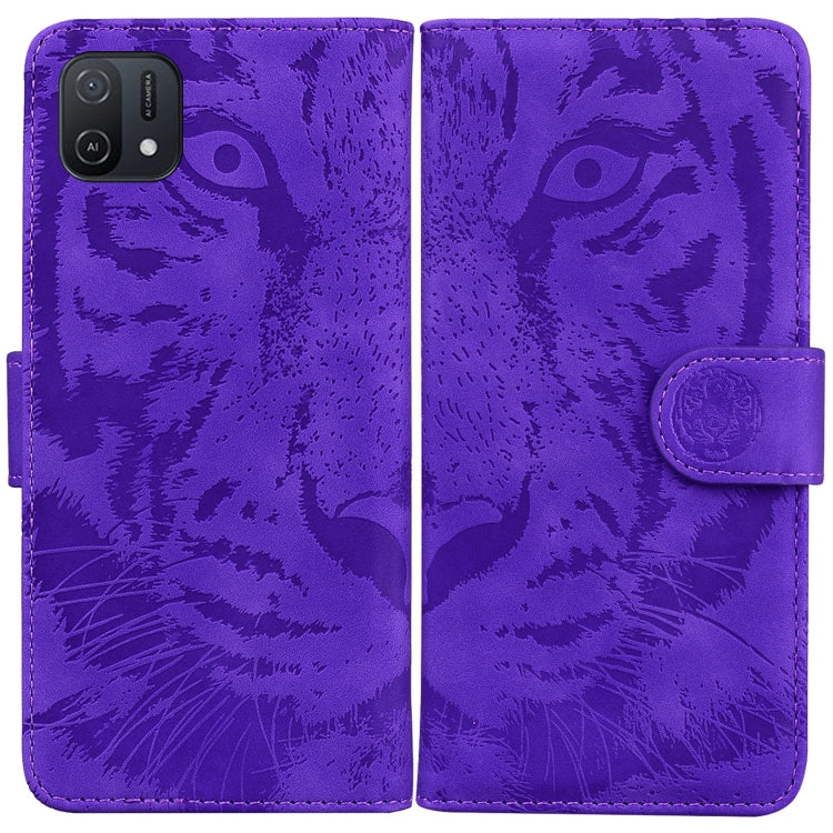 For OPPO A16K Tiger Embossing Pattern Horizontal Flip Leather Phone Case
