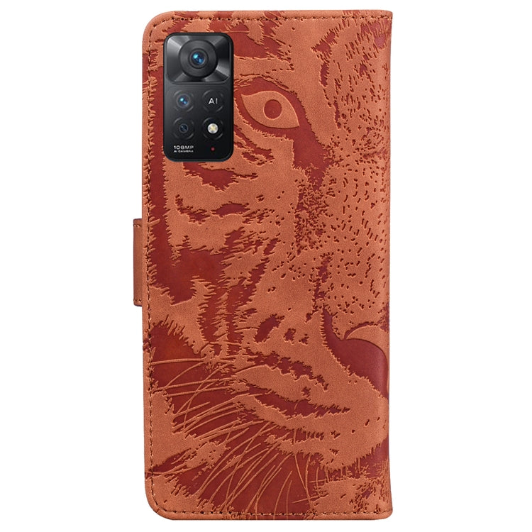 For Xiaomi Redmi Note 11 Pro 4G/5G Overseas Version Tiger Embossing Pattern Horizontal Flip Leather Phone Case