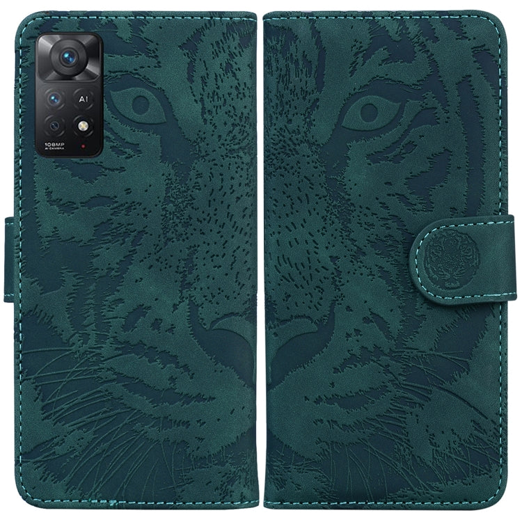 For Xiaomi Redmi Note 11 Pro 4G/5G Overseas Version Tiger Embossing Pattern Horizontal Flip Leather Phone Case
