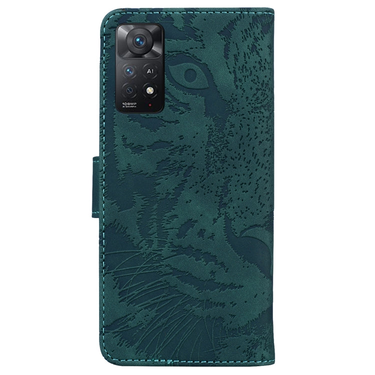 For Xiaomi Redmi Note 11 Pro 4G/5G Overseas Version Tiger Embossing Pattern Horizontal Flip Leather Phone Case
