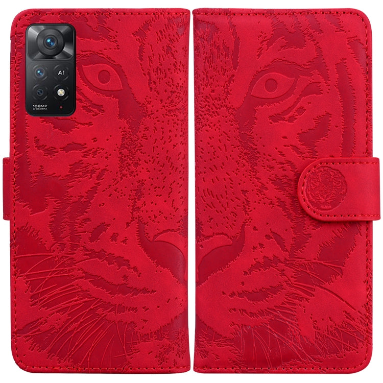 For Xiaomi Redmi Note 11 Pro 4G/5G Overseas Version Tiger Embossing Pattern Horizontal Flip Leather Phone Case