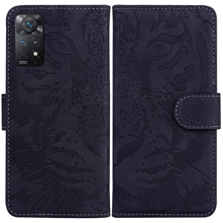 For Xiaomi Redmi Note 11 Pro 4G/5G Overseas Version Tiger Embossing Pattern Horizontal Flip Leather Phone Case