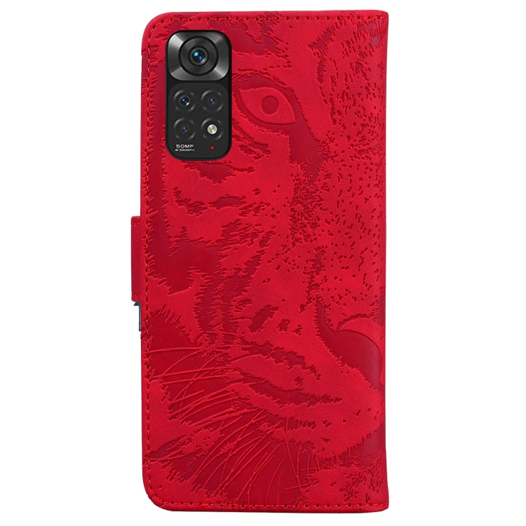 For Xiaomi Redmi Note 11 Overseas Version / Redmi Note 11S Tiger Embossing Pattern Horizontal Flip Leather Phone Case