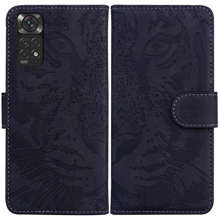 For Xiaomi Redmi Note 11 Overseas Version / Redmi Note 11S Tiger Embossing Pattern Horizontal Flip Leather Phone Case