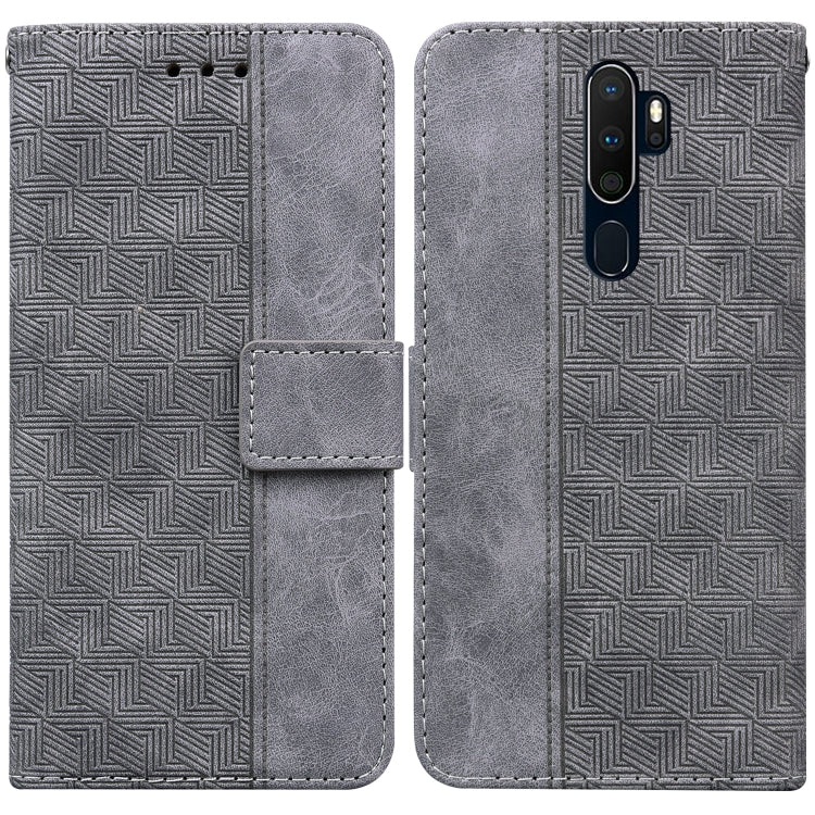 For OPPO A9 2020 / A5 2020 / A11X Geometric Embossed Leather Phone Case