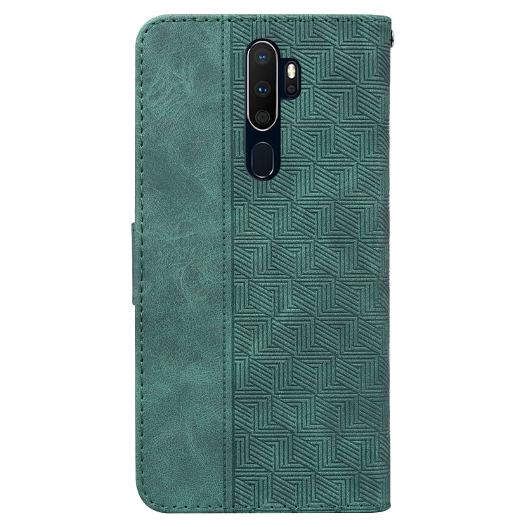For OPPO A9 2020 / A5 2020 / A11X Geometric Embossed Leather Phone Case