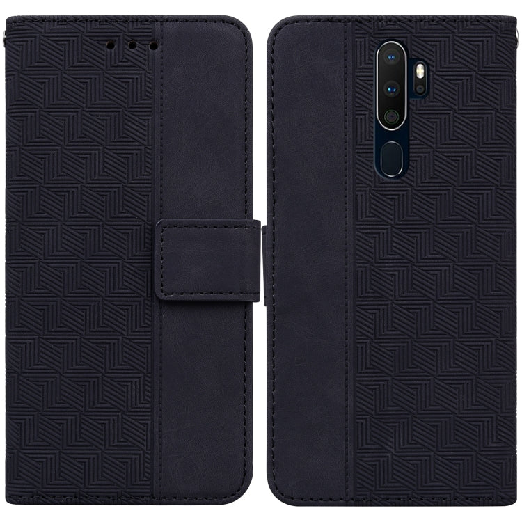 For OPPO A9 2020 / A5 2020 / A11X Geometric Embossed Leather Phone Case