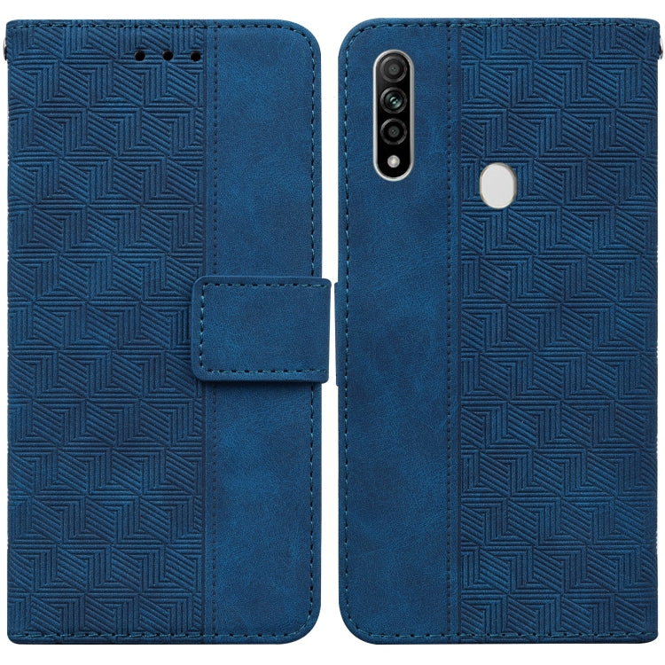 For OPPO A8 / A31 2020 Geometric Embossed Leather Phone Case