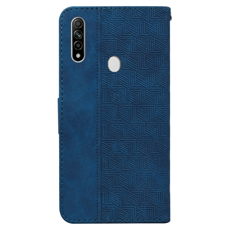 For OPPO A8 / A31 2020 Geometric Embossed Leather Phone Case