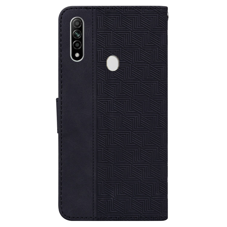 For OPPO A8 / A31 2020 Geometric Embossed Leather Phone Case